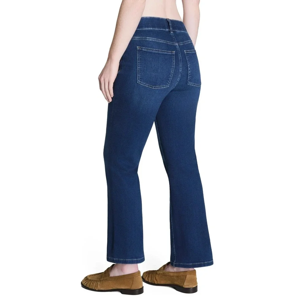 Spanx SpanxShape EveryWear Kick Flare Jeans Womens 1X Tall Pacific Wash Pull On